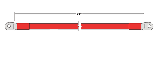 4/0 - 96" Battery Cable - Red