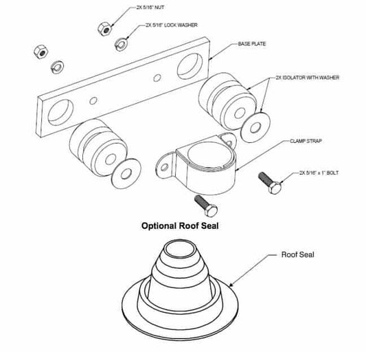 Roof Mount Kit with Seal 1-TWA-19-01