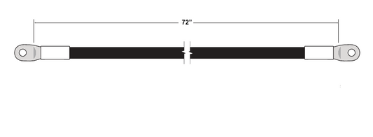 2/0 - 72" UL Cable (white)