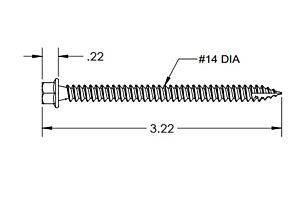 IronRidge Halo Ultra Grip RD Structural Screw, 3.0 inches long, HW-RD1430-01-M1
