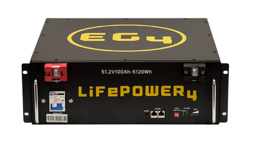 EG4 5.12kWh LIFEPOWER4 LiFePO4 Server Rack Battery 48V 100Ah EG4LIFPOW4-48 (No Display) - EG4 Battery Storage Solutions