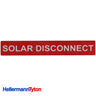 HELLERMANN TYTON Solar Label SOLAR DISCONNECT Qty.1