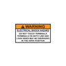 HELLERMANN TYTON Solar Label WARNING - ELECTRIC SHOCK Qty1