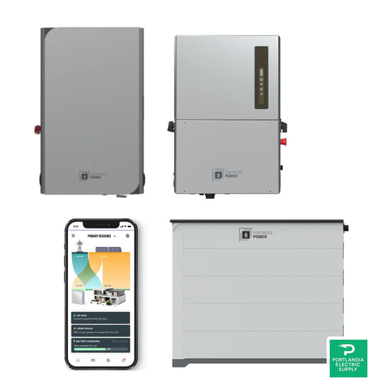Fortress Power Avalon HV Pro ESS with Smart Energy Panel, 7.6kW Inverter, 29.4kWh (6 x 4.9kWh Batteries), 200 A Transfer Switch