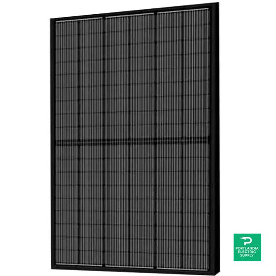 SUNMAC 405W Black On Black 108 Half-cell Mono Solar Panel - SM405-M754SH-BB — front view