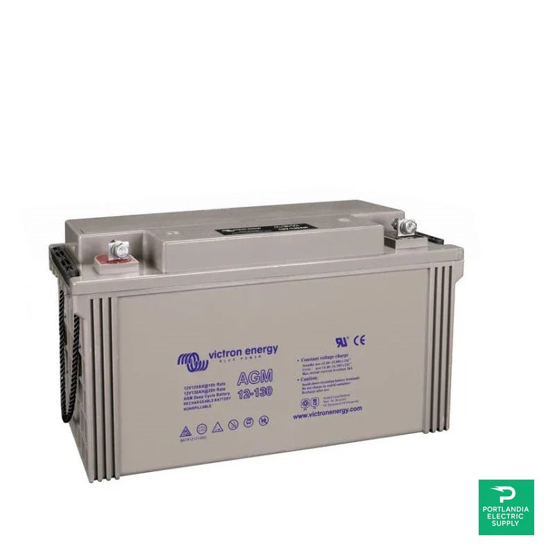 Victron 12V/130Ah AGM Deep Cycle Battery - BAT412121084 — front view