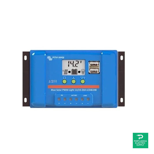 Victron BlueSolar PWM-LCD&USB 12/24V-20A Charge Controller - SCC010020050