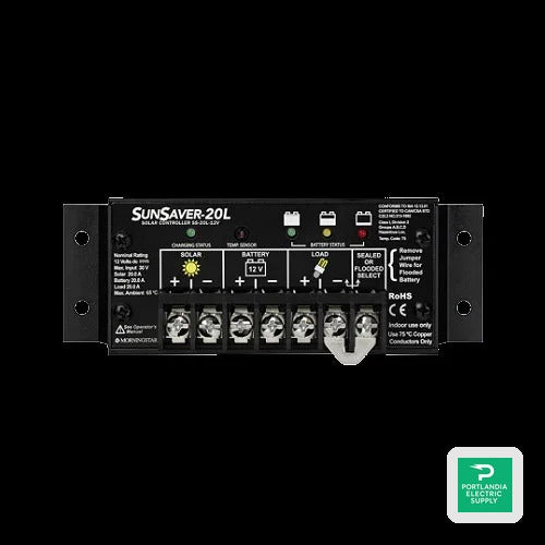 Morningstar Sunsaver 12VDC PWM Charge Controller - SS-20L-12V 20A
