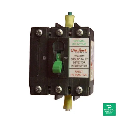 Outback Power 2-Pole Panel Mount 80A Circuit Breaker - PNL-GFDI-80D