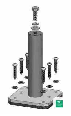 DPW Powerrail 6" Clear Standoff - PRM-EP6