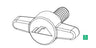 Ironridge Bridge Screw Kit - FX RAIL-LESS FX-NORTH-screw — side angle