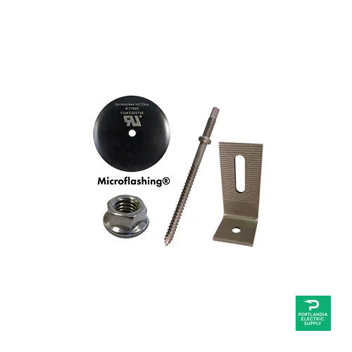 QuickBOLT Microflashing 3 In With 5 1/4 In Hanger Bolt And Flanged Hex Nut - 17667SS