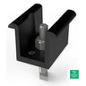 Unirac Solarmount Dark Mid Clamp 30-51mm - 302030D — side angle