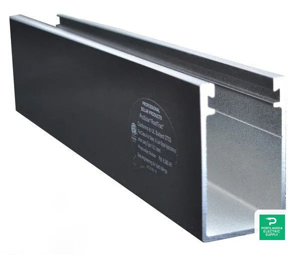 Prosolar Rooftrac 130 (11) Black 2 DEEP RAIL - R130-2.0B