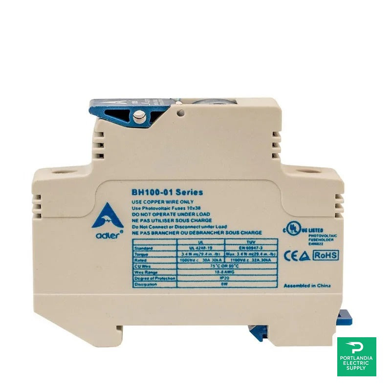 MidNite SolarTouch Safe Fuse Holder by Adler for10x38 mm fuses 1000VDC - MNTS-AD