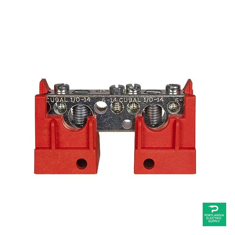 MidNite 2.3 long. Two 1/0 & four #6 wire slots. 180 amps. Comes with mou - MNSBB