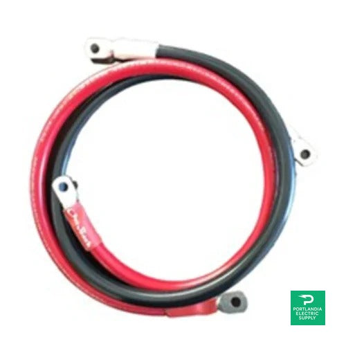 Outback Power FLEXware 250A 36-inch 4/0 AWG DC Ring Terminal Cable w/ White Heat Shrink - FW-CABLE250-36W