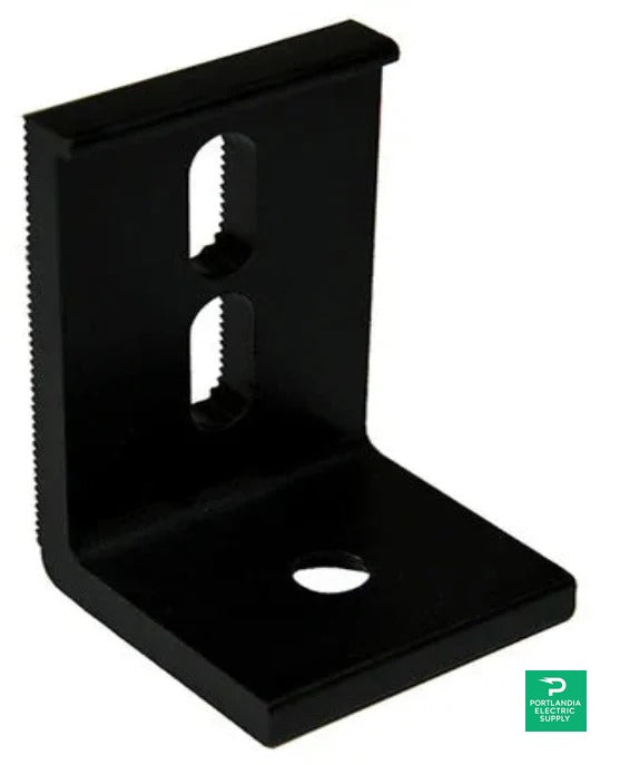 Ecofasten Black Metal Roof Slotted L-foot - L-102-3-BLK