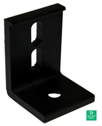 Ecofasten Black Metal Roof Slotted L-foot - L-102-3-BLK