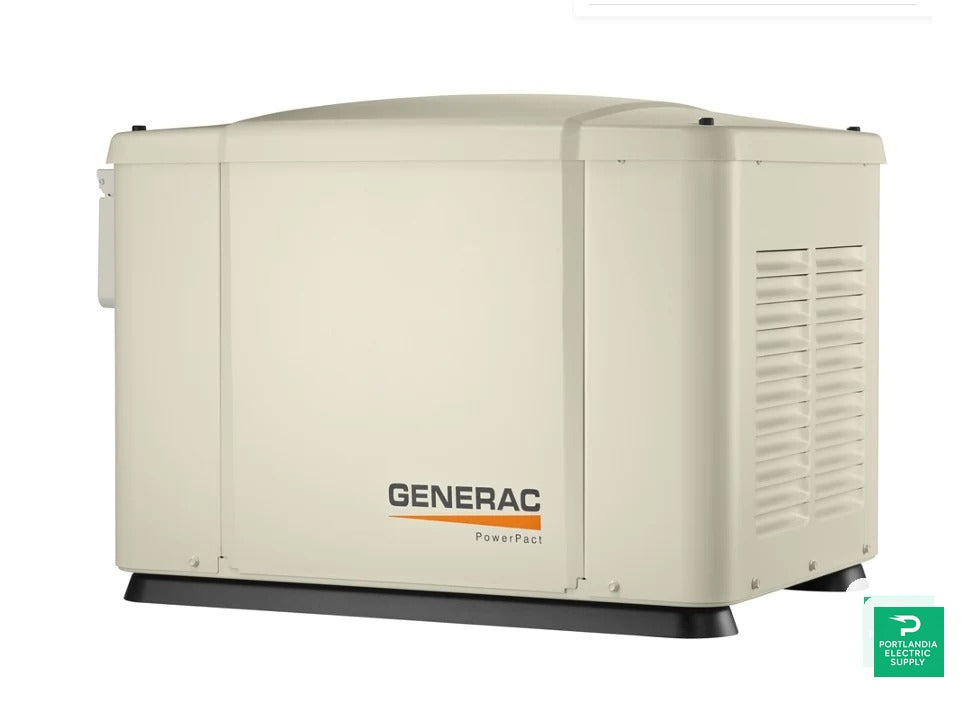 Generac Powerpact 7.5Kw Home Backup Air-Cooled Gas Engine Generator in Steel Enclosure - G006998-1