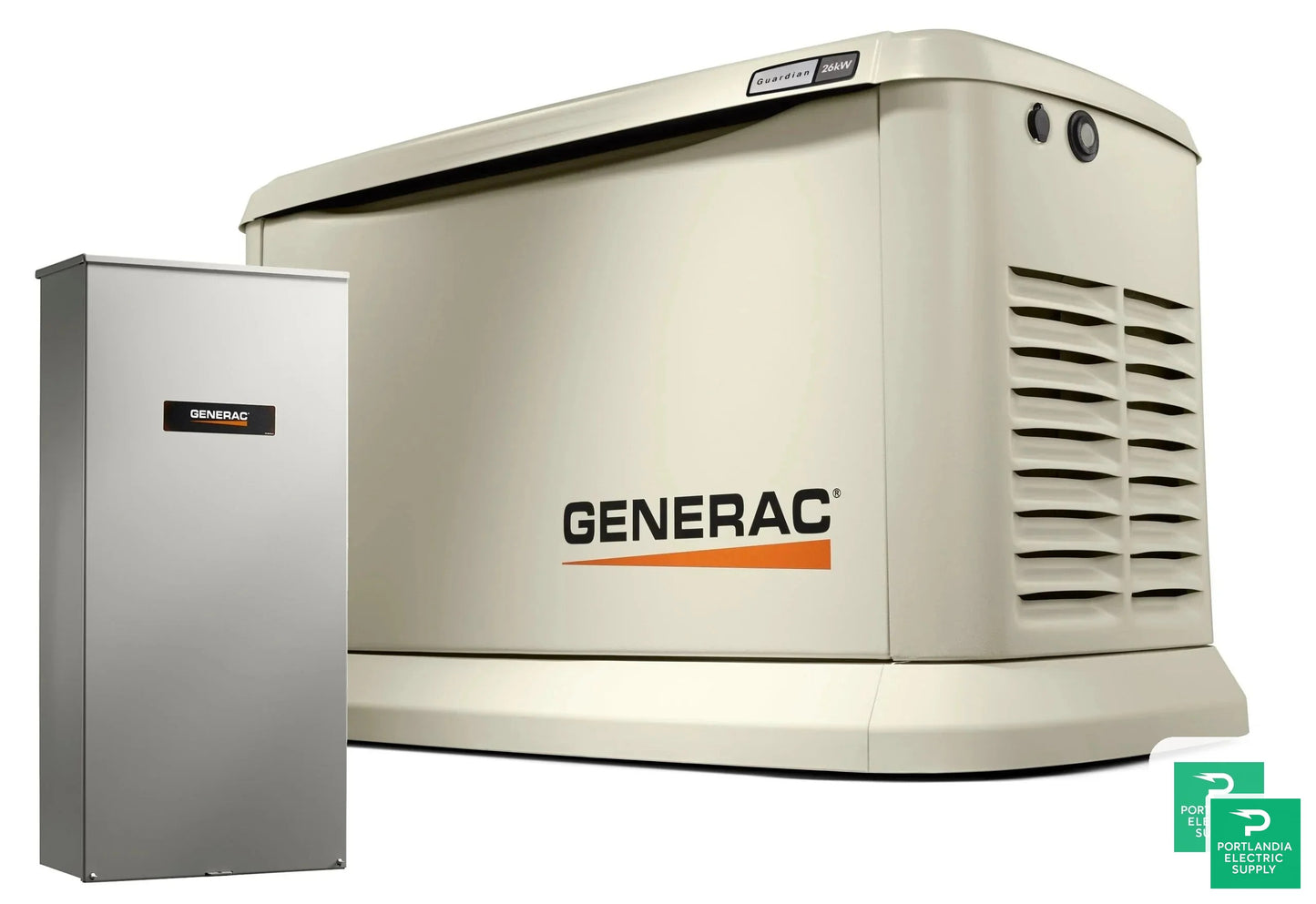 Generac Guardian 26Kw Home Backup Air-Cooled Gas Engine Generator in Aluminum Enclosure - G007291-0