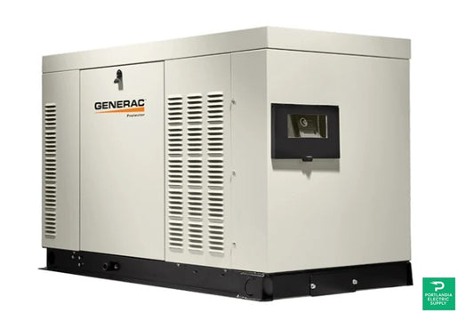 Generac Protector 25KW Automatic Standby Liquid-Cooled Gaseous Engine Generator in Aluminum Enclosure - RG025
