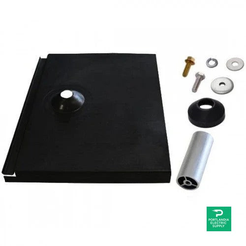 Quick Mount PV Black Flat Tile Flashing - QMTR-F3.25-B-12