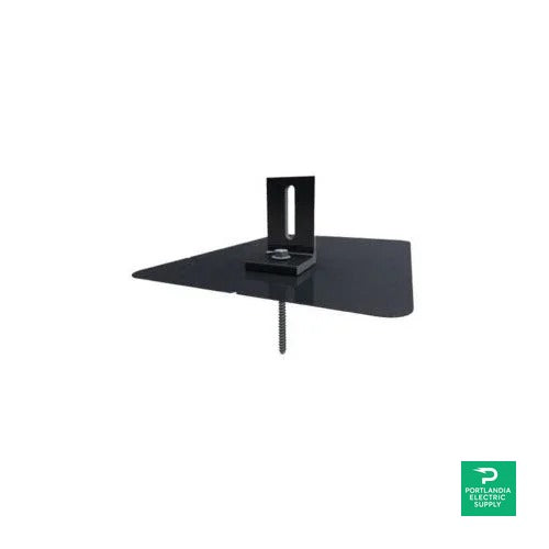 Quick Mount Black 9 X 12inch Flashing With L-foot Structural Screw - QM-LMST-01-B1