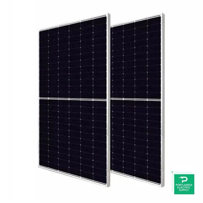 Canadian Solar 132 TOPCon BF Black/Silver 620w Solar Panel - CS6.2-66TB-620 — front view