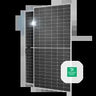 Philadelphia Solar 144 Half Cells Black/Silver 550w Solar Panel - PS-M144(HCBF)-550W — side angle