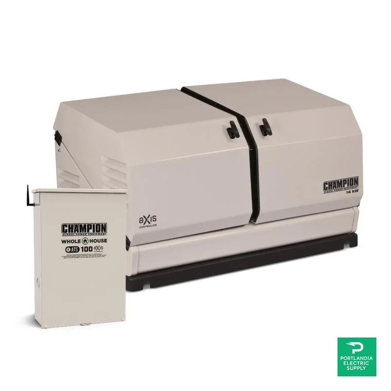 Champion 14kW aXis Generator w/100A SE NEMA 3R whole house aXis ATS - 100835