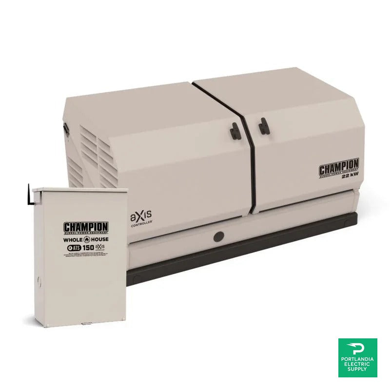 Champion 22kW aXis Generator w/150A SE NEMA 3R WHOLE HOUSE aXis ATS - 201378