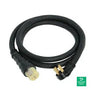 Generac 25 ft 50 Amp generator cord with NEMA 1450 male and locking CS6364 female - 6389 — side angle