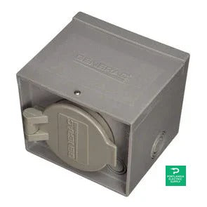 Generac 30 Amp Power Inlet Box, 125/250V, raintight resin, NEMA L14-30 with spring-loaded flip lid