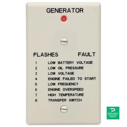 Briggs and Stratton Remote Status Panel - Briggs & Stratton Controller (Hard-Wired) - Red Light - 6144