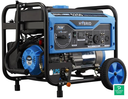 Pulsar Standard Series Dual Fuel Portable Generator - PG5250B — front view