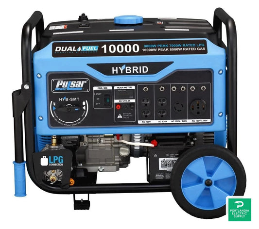 Pulsar Standard Series Dual Fuel Portable Generator - PG10000B16 — front view