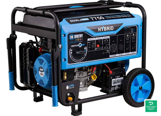 Pulsar CO Sentry Series Portable Generator With Carbon Monoxide Sensor - PG7750BCO — front view