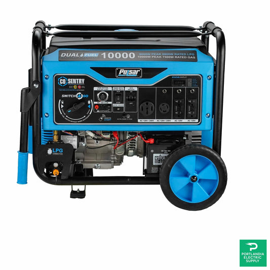 Pulsar CO Sentry Series Portable Generator With Carbon Monoxide Sensor - PG10000BRCO — front view