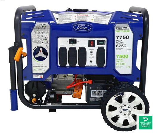 Pulsar-Ford Branded Dual Fuel Portable Generators - FG7750PBE — front view