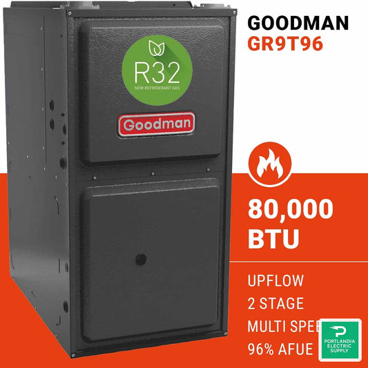Goodman Furnaces 96% Two Stage Gas Furnace w/ 9 Speed ECM - Replaces GM9C96 - GR9T960803B