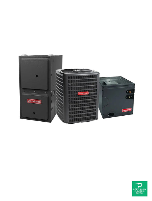 Goodman 80% Single Stage Gas Furnace (Downflow) w/ 9 Speed ECM - GC9S80 - GD9S801005CN