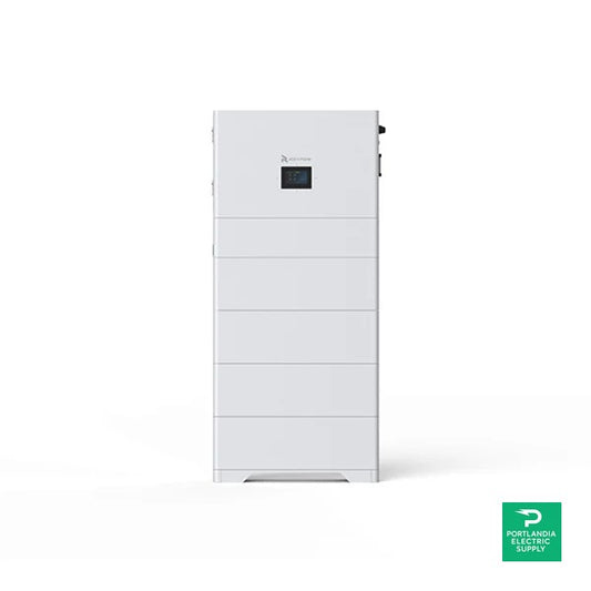 Roypow ESS includes 15KW Hybrid inverter and 30.6KWH LiFePO4 Battery pack of 6 RBmax 5.1H Batteries - SUN15000S-U/A-6