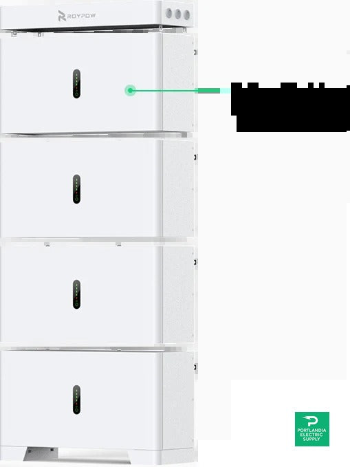 Roypow 15kWhRept A+ low-voltage battery pack of 5.12 kWh x 3 - RBmax5.1L3