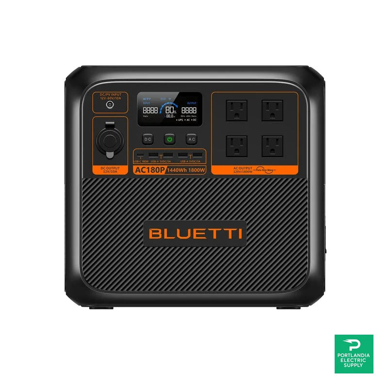 Bluetti AC180P PORTABLE POWER STATION P-AC180P-US-GY-BL-010