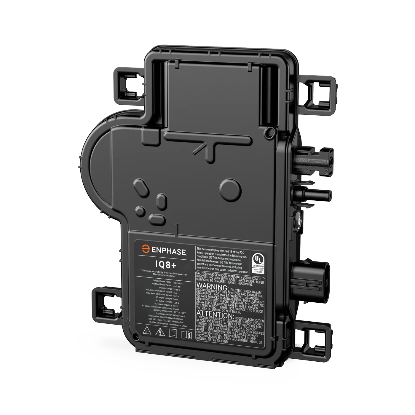 Enphase IQ8+ Microinverter 290 VA Continuous AC Output – IQ8PLUS-72-M-US