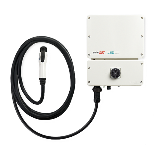 SolarEdge 3.8kW SE3800H-US000NNV2 Inverter Level 2 EV Charger 240V — side angle