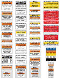 PV Labels 05-510 Value Pack 55 PCS (NEC2014)