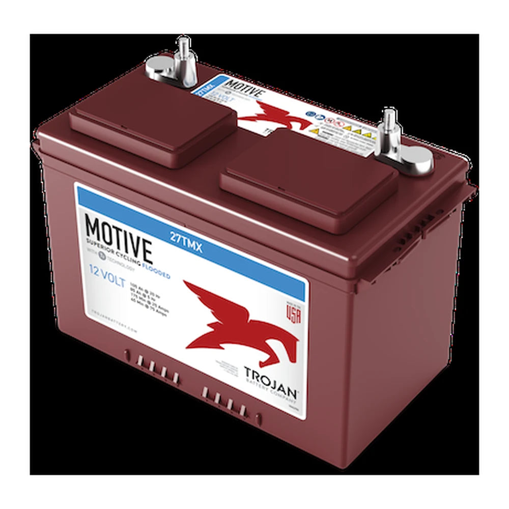 Trojan Flooded Battery 12V 105Ah @ 20Hr Group 27 Wingnut Terminal - 27TMX