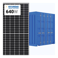 Hyundai 640W Solar Panel 156 cell Bifacial HiN-T640NJ TopCon Commercial 496 panels per Container (Truckload)